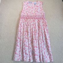 Polly Flinders Dresses | Euc Smocked Floral Dress | Color: Blue/Pink | Size: 6G