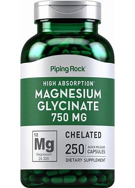 Magnesium Glycinate, 750 Mg, 250 Quick Release Capsules