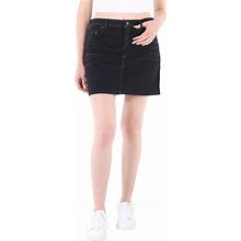 Saint Laurent Women's Denim Mini Skirt, Waist '' Black,Blue Size 28