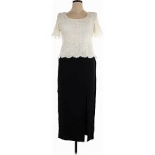 Liz Claiborne Casual Dress: Ivory Dresses - Women's Size 14 Petite