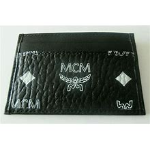 MCM Card Case Wallet Black Visetos In Box NEW MXA9SWA08BV001