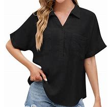 Gamivast Womens Linen Tops For Summer Boho Clothes For Women Over 50 Hippie Bohemian Womens Clothing Beach Tops For Women Womens Travel Clothes Camisa