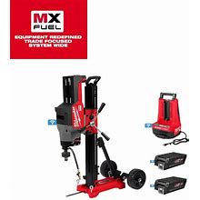 MX FUEL Lithium-Ion Core Drill Rig Kit With (2) FORGE HD12.0 Batteries And (1) MX FUEL Super Charger And Stand