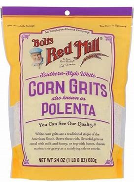 Bob's Red Mill Creamy White Corn Grits Hot Cereal 24 Oz Resealable Pouch