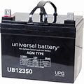 Upg Deep Cycle Lawn And Garden Battery, Group Size U1, 12 Volt, 35 Ah,