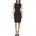 Calvin Klein Women's Sleeveless Sheath Dress - Black - Size 4