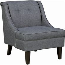 Signature Design By Ashley Calion Contemporary Wingback Accent Chair With Tufted Back, Gray