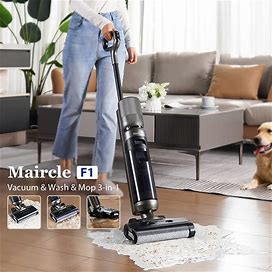 F1 Cordless Wet Dry Vacuum Cleaner, Lightweight Cordless Floor Washer With Voice Assistance, LED Screen Multi-Surface Vacuum Mop All In,Temu