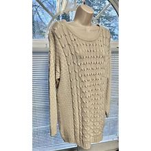Old Navy Women's Size Large...Cable Knit Sweater Pullover Off White