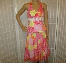 Vintage Lilly Pulitzer Skirt And Halter Top Set