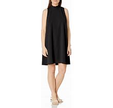 London Times Women's Ruffle Neck A-Line Tie Back Dress Guest Of Special Occasion Casual Fun Brunch