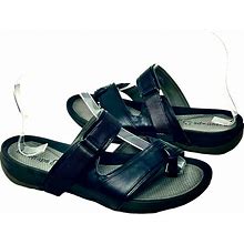 Baretraps Shoes | Baretraps Women's Serita Black Slip-On Sandals Size 7.5 Wide | Color: Black/Gray | Size: 7.5 Wide