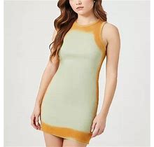 Forever 21 Juniors Sleeveless Tie Dye Bodycon Dress | Green | Juniors Medium | Dresses Bodycon Dresses | Spring Fashion