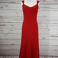 Evan Picone Women's Red Beaded Evening Cocktail Party Dress Size 8