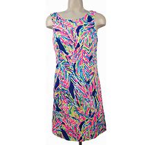 Lilly Pulitzer Cathy Shift Dress Size 0 Xs Colorful Cotton Print Sun
