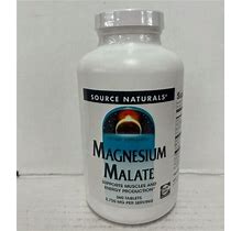 Source Naturals Magnesium Malate, 360 Tablets, EXP: 04/26- NEW/ SEALED