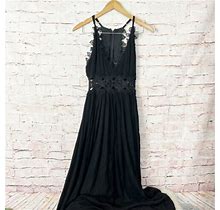 Lulus This Is Love Black Maxi Dress Womens Size Small