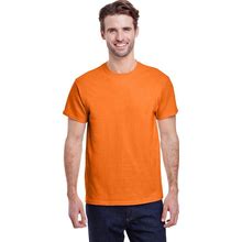 Gildan G500 Adult Heavy Cotton T-Shirt In Safety Orange Size 4XL 5000, G5000