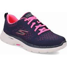 Skechers Go Walk 6 124524 Adora Navy Pink Women's Slip On Shoes