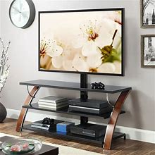 Whalen Payton 3-In-1 Flat Panel TV Stand For Tvs Up To 65", Brown Cherry ,