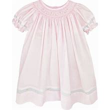 Petit Ami Baby Girls Smocked Daygown With Voile Insert