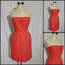 J. Crew Dresses | Strapless Mini Dress, Jcrew, Pockets, Gold, Pink | Color: Pink/Red | Size: 0