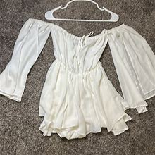 Fashion Nova Dresses | White Romper | Color: White | Size: S
