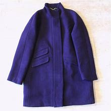 J. Crew Jackets & Coats | J.Crew Purple Italian Stadium Cloth Nello Gori Stadium Coat Size 10 Us Great | Color: Purple | Size: 10