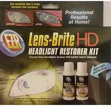 Lens-Brite HD Miracle Headlight Restorer Kit Clean&Restore Crystal Clear Safer N