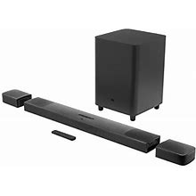 JBL (Renewed) Bar 9.1 Channel 3D Surround Sound Soundbar With Wireless Detachable Rear Speakers, Black - 5.1.4-Channel, Bluetooth, Airplay 2, And Chr
