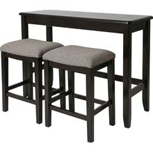 New Ridge Home Pub-Height Sofa Table With Two Counter-Height Stools