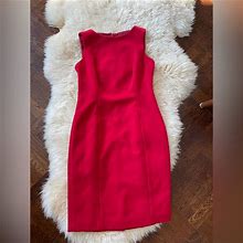 Talbots Dresses | Cherry Red Valentines Dress Talbots Sleeveless Sheath Dress Form Fitting Size 4P | Color: Red | Size: 4