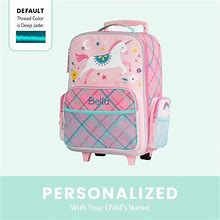 Personalized Unicorn Luggage For Girls / Stephen Joseph Rolling Luggage With Name / Custom Pink Unicorn Suitcase