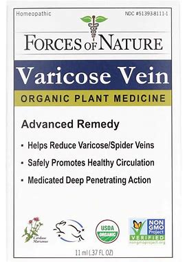 Forces Of Nature, Varicose Vein Organic Plant Medicine, .37 Oz