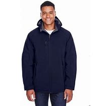 North End 88159 Men's Glacier Insulated Three-Layer Fleece Bonded Soft Shell Jacket With Detachable Hood
