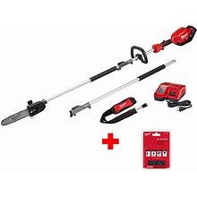 Milwaukee M18 Fuel 10 in. 18-Volt Lithium-Ion Brushless Cordless Pole Saw Kit With 8.0 Ah Battery And 10 in. Saw Chain