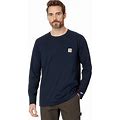 Carhartt Force Relaxed Fit Midweight Long Sleeve Pocket T-Shirt Men's Clothing Navy : 2XL (Reg)