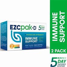 Ezc Pak+D 5-Day Immune System Booster With Echinacea, Vitamin D, Vitamin C And Zinc Supplements For Immune Support (Pack Of 2)