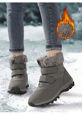 Women's Mid-Calf 2023 New Winter Snow Boots, Outdoor Slip-Resistant, Warm, Comfortable, Thickened, Waterproof,EUR38
