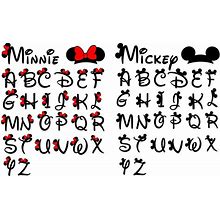 Mickey And Minnie Mouse Alphabet Bundle Svg,Alphabet Svg, Disney Svg, - Mickey And Minnie Mouse Alphabet Bundle Svg,Alphabet Svg, Disney Svg, | Arts N