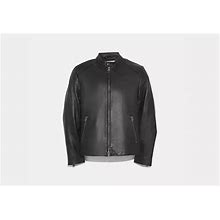 Coach Outlet Leather Racer Jacket - Men's Jackets - Black, Size: 46