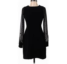 Ann Taylor Cocktail Dress - Sheath: Black Solid Dresses - Women's Size 0 Petite