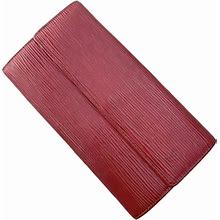 Louis Vuitton Vintage Epi Leather Red Long Wallet-77