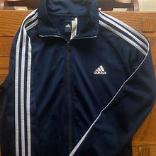 Adidas Jackets & Coats | Navy Blue Womens Adidas Track Jacket | Color: Blue/White | Size: L