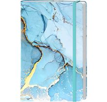 Huamxe Lined Journal Notebook, Marble Hardcover Journal For Women, Medium 5.7 X 8.4 In, 160 Pages Thick Paper, Cute Aesthetic A5 College Ruled