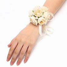 Faybox Girl Bridesmaid Wedding Wrist Corsage Party Prom Hand Flower