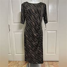 Dress Barn Dresses | Zebra Pattern | Color: Black/Tan | Size: 16