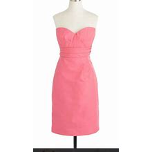 J CREW Womens Petite Size 2 Cotton Cady Pink 78062 Cocktail Dress Raquel