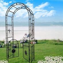 Metal Garden Arch With Doors Garden Arbor Trellis Climbing Plants Support Arch Outdoor Arch Wedding Arch Party Events Archway