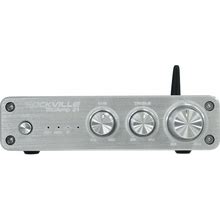 Rockville BLUAMP 21 SILVER 2.1 Channel Bluetooth Home Audio Amplifier Receiver